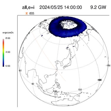 Current auroral activity in the northern hemisphere